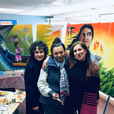 Jake and Shiva with Sol and the Muraljpg