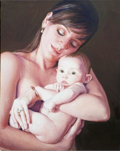 Commissioned portrait for Azar Dashtban, Finished state