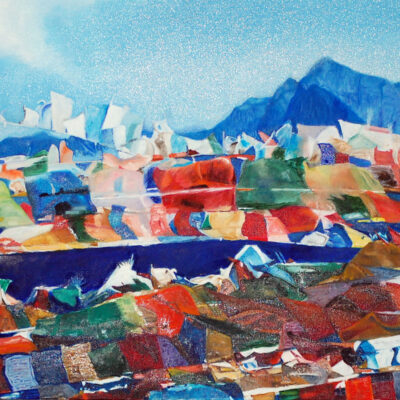 Prayer Flags - Oil on Canvas - 18 x 36