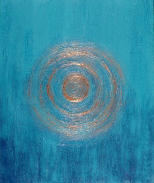 Acrylic and gold leaf on Canvas
36" x  30"