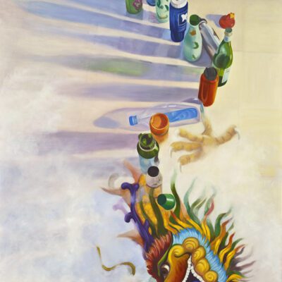 Descending, 36"x48", Oil on board