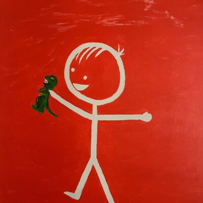 Dino-Might - Original: Acrylic & Oil on Canvas
4' x 3' (3/4" thick)