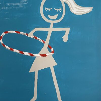 Hoola-hoop Heaven - Original: Acrylic & Oil on Canvas
4' x 3' (3/4" thick)